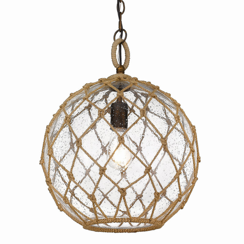 Golden 1092-M BC-SD One Light Pendant, Burnished Chestnut