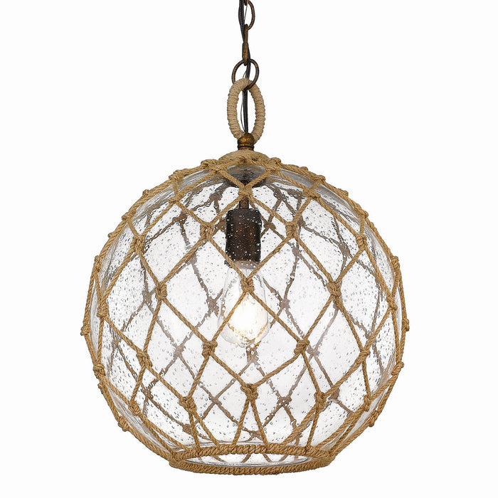 Golden 1092-M BC-SD One Light Pendant, Burnished Chestnut