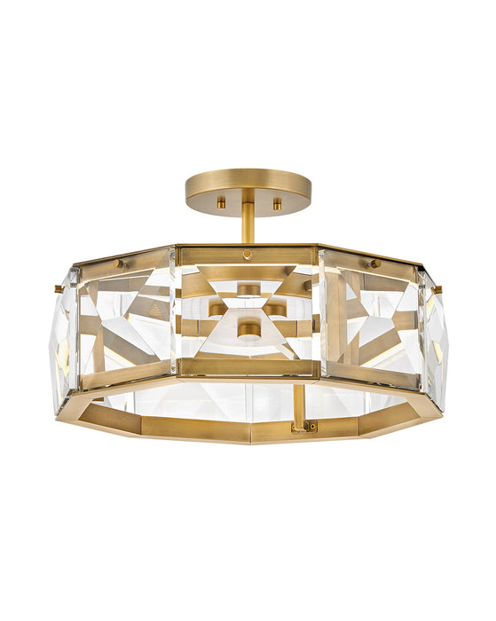 Fredrick Ramond FR30103HBR LED Semi-Flush Mount, Heritage Brass