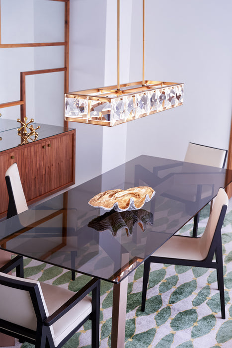 Fredrick Ramond FR30106HBR LED Linear Pendant, Heritage Brass