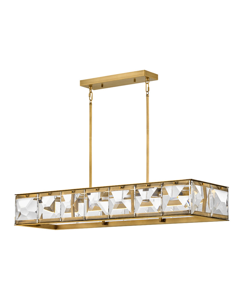 Fredrick Ramond FR30106HBR LED Linear Pendant, Heritage Brass