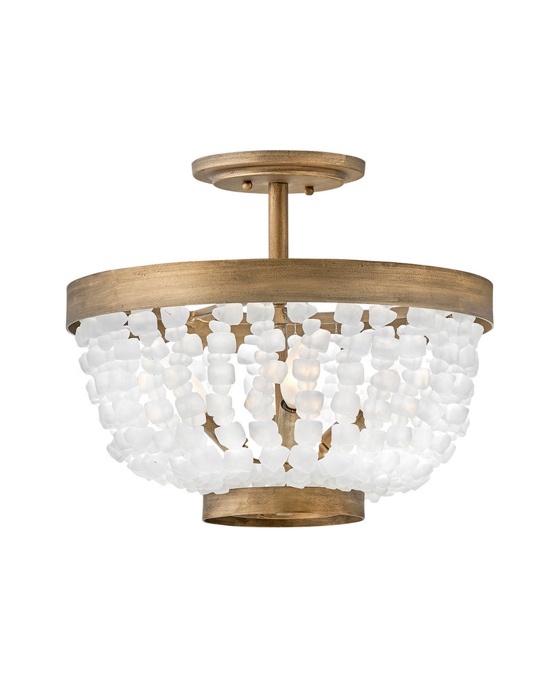 Fredrick Ramond FR30203BNG LED Semi-Flush Mount, Burnished Gold