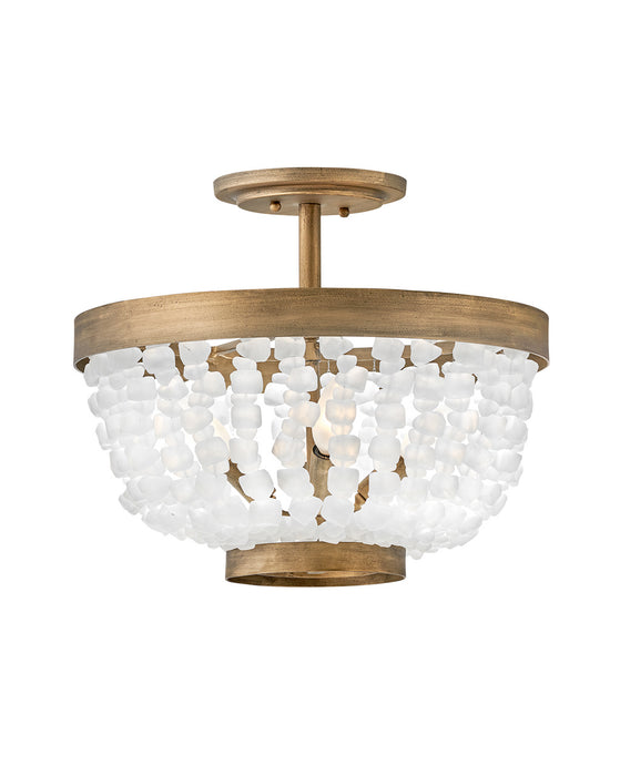 Fredrick Ramond FR30203BNG LED Semi-Flush Mount, Burnished Gold
