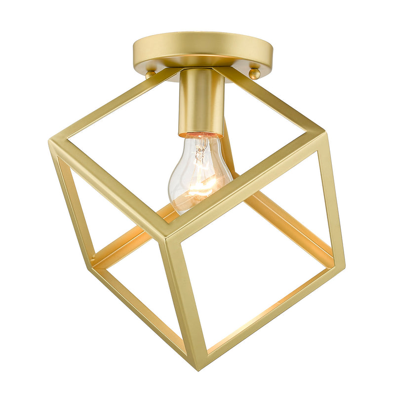 Golden 2086-FM OG One Light Flush Mount, Olympic Gold