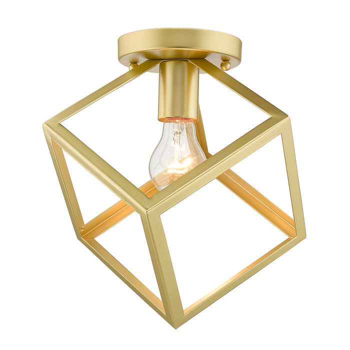Golden 2086-FM OG One Light Flush Mount, Olympic Gold