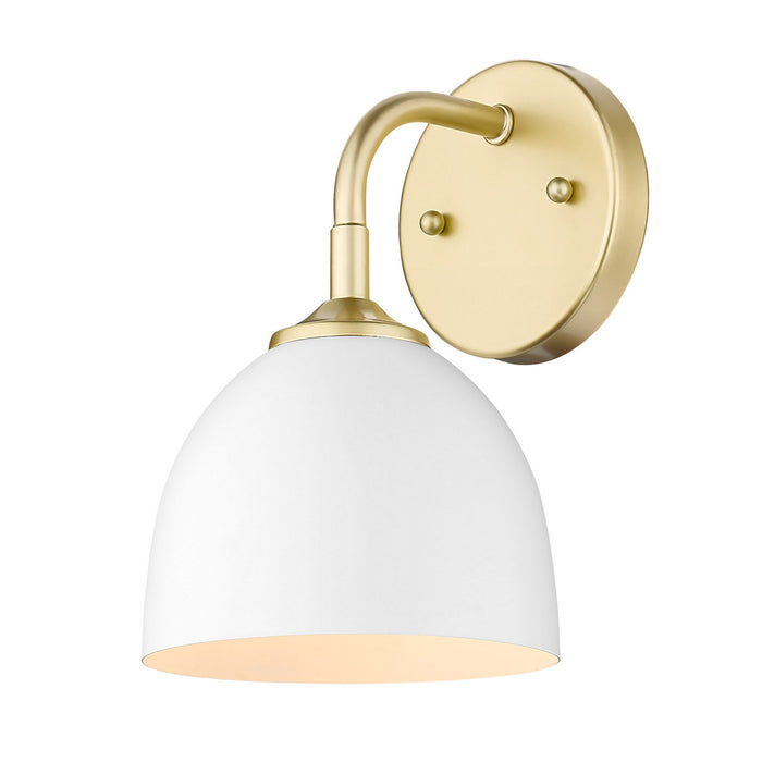 Golden 6956-1W OG-WHT One Light Wall Sconce, Olympic Gold