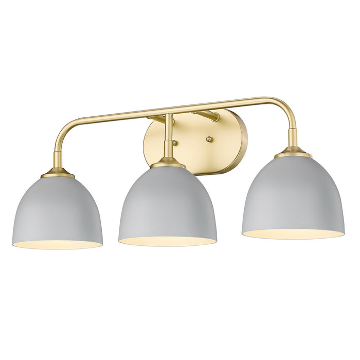 Golden 6956-BA3 OG-MGY Three Light Bath Vanity, Olympic Gold