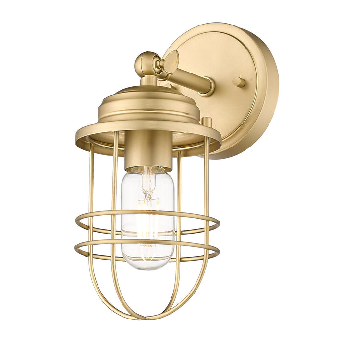 Golden 9808-1W BCB One Light Wall Sconce, Brushed Champagne Bronze