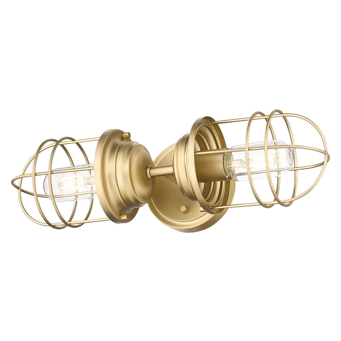 Golden 9808-2W BCB Two Light Wall Sconce, Brushed Champagne Bronze