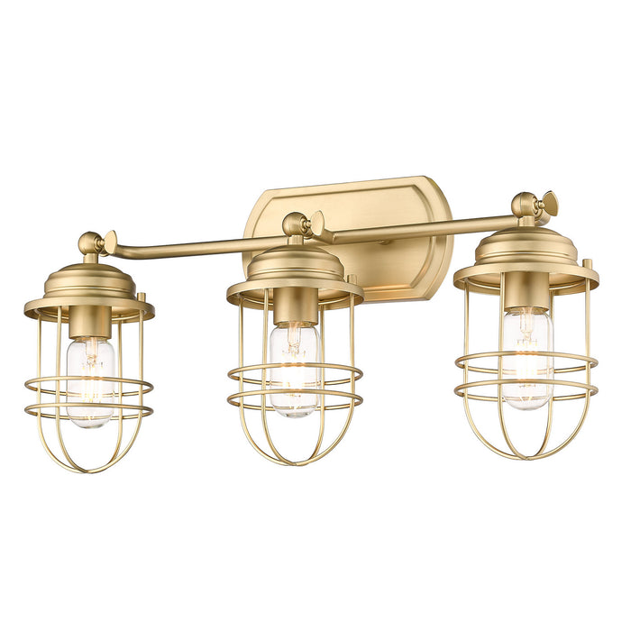 Golden 9808-BA3 BCB Three Light Bath Vanity, Brushed Champagne Bronze
