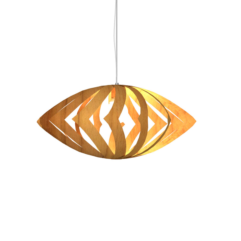 Accord Lighting 1243.12 One Light Pendant, Teak