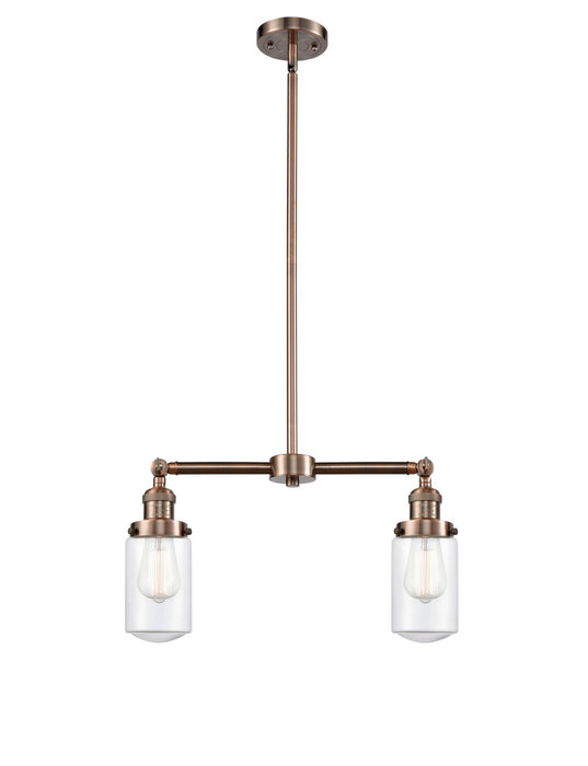 Innovations 209-AC-G312-LED LED Island Pendant, Antique Copper
