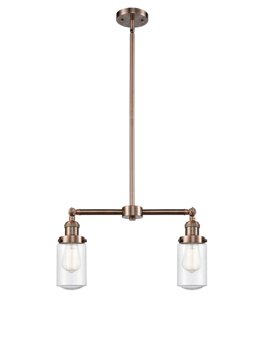 Innovations 209-AC-G314-LED LED Island Pendant, Antique Copper