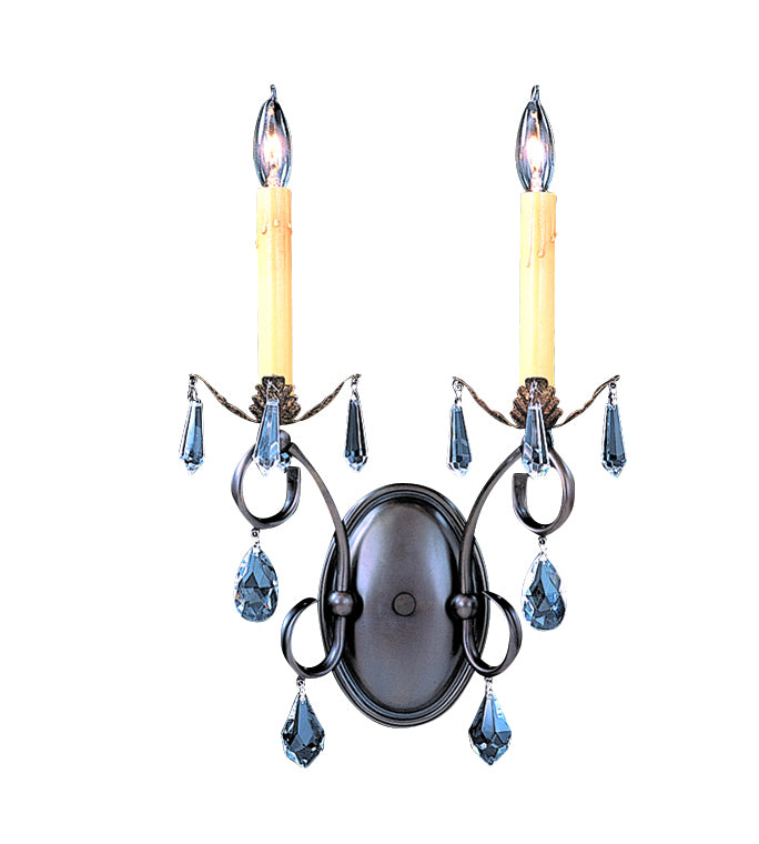 Framburg 9902 MB Two Light Wall Sconce, Mahogany Bronze