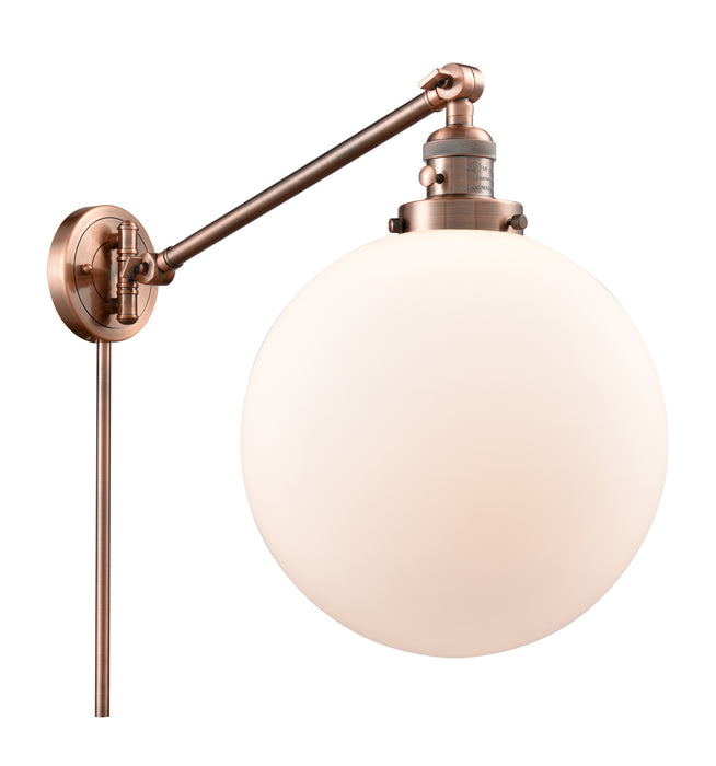 Innovations 237-AC-G201-12 One Light Swing Arm Lamp, Antique Copper