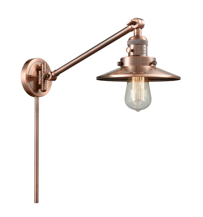 Innovations 237-AC-M3-AC-LED LED Swing Arm Lamp, Antique Copper
