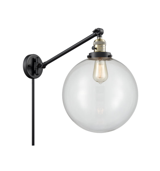 Innovations 237-BAB-G202-12 One Light Swing Arm Lamp, Black Antique Brass