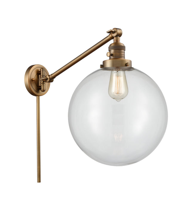 Innovations 237-BB-G202-12 One Light Swing Arm Lamp, Brushed Brass