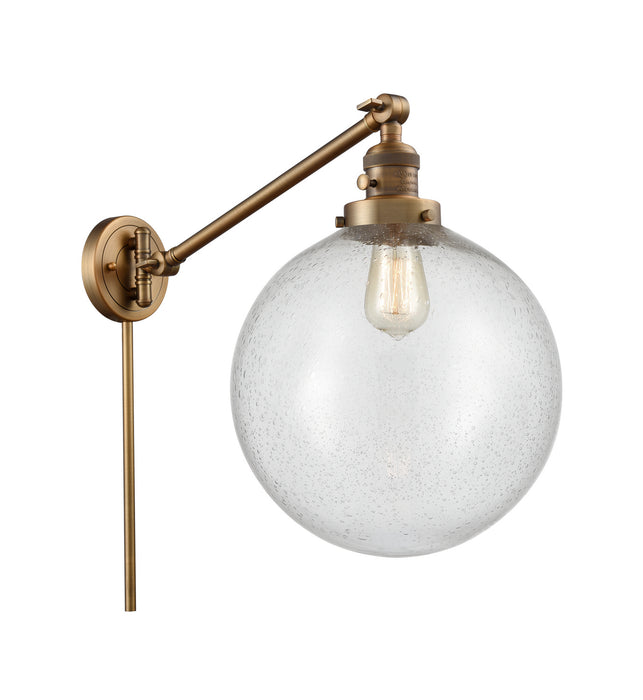 Innovations 237-BB-G204-12 One Light Swing Arm Lamp, Brushed Brass