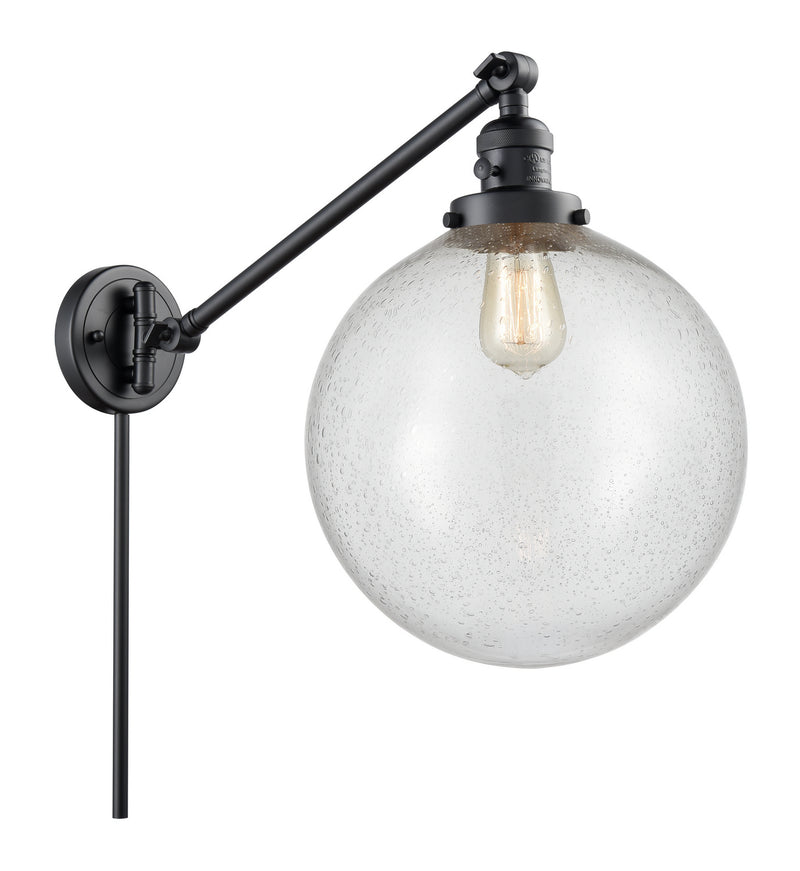 Innovations 237-BK-G204-12 One Light Swing Arm Lamp, Matte Black