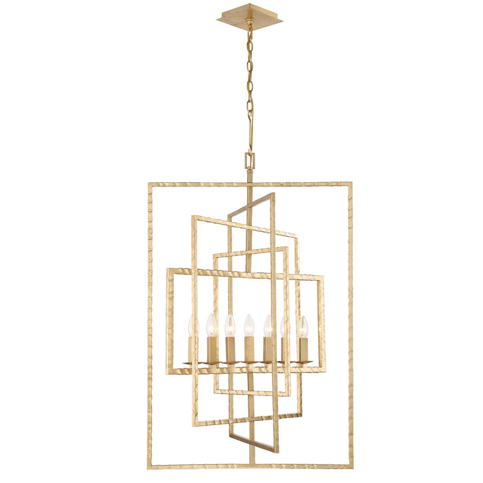 Crystorama 339-GA Seven Light Chandelier, Antique Gold