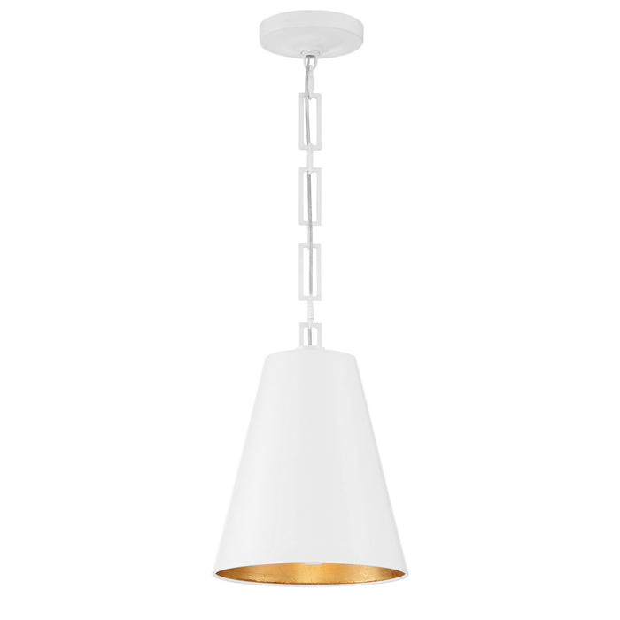 Crystorama 8685-MT-GA Two Light Chandelier, Matte White + Antique Gold