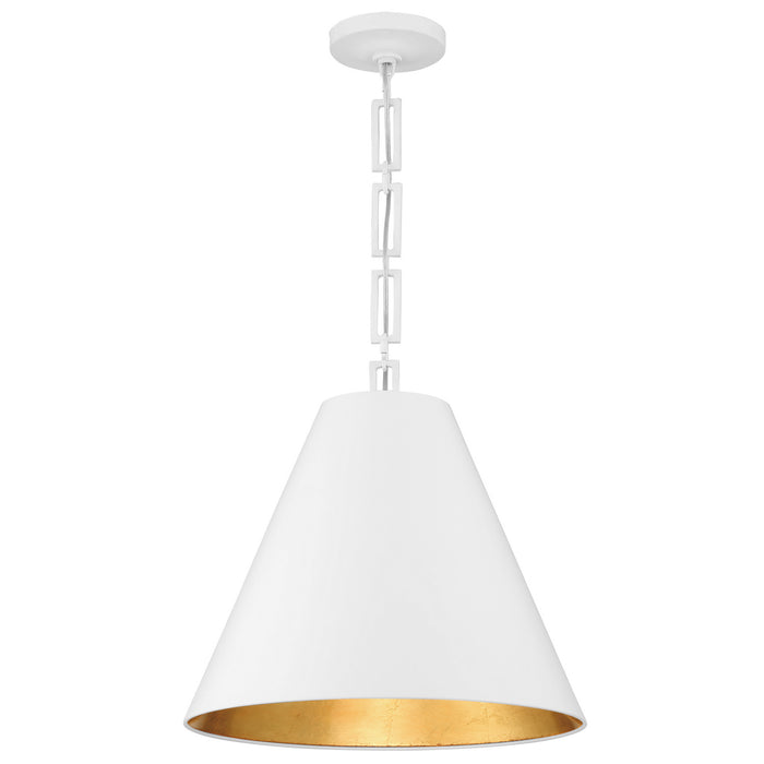 Crystorama 8687-MT-GA Three Light Chandelier, Matte White + Antique Gold