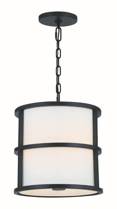 Crystorama 9593-MK Three Light Pendant, Matte Black