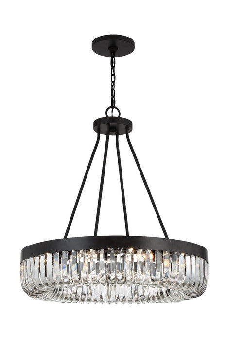 Crystorama ALI-B2010-CZ Ten Light Chandelier, Charcoal Bronze