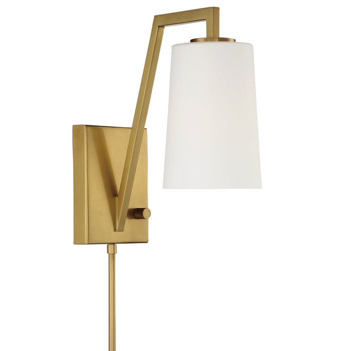Crystorama AVO-B4201-AG One Light Wall Sconce, Aged Brass
