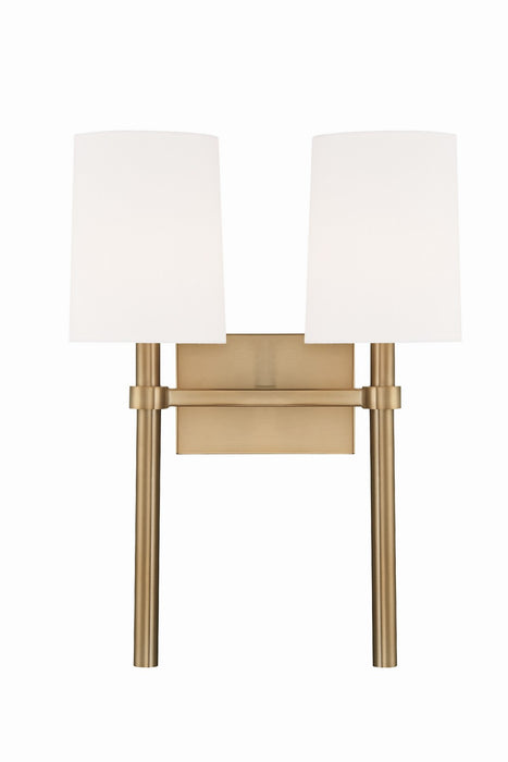 Crystorama BRO-452-VG Two Light Wall Sconce, Vibrant Gold