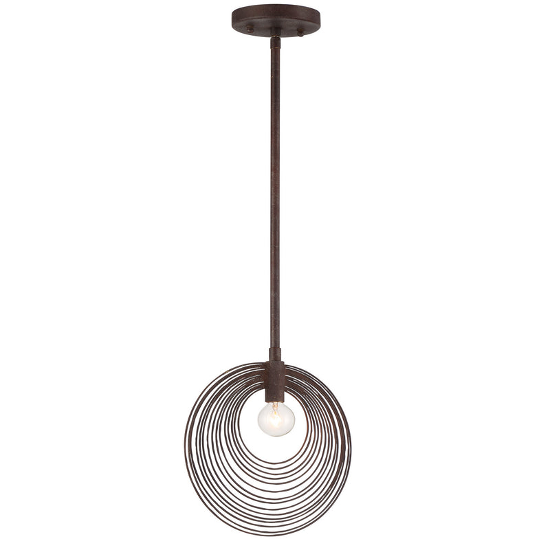 Crystorama DOR-B7700-FB One Light Pendant, Forged Bronze