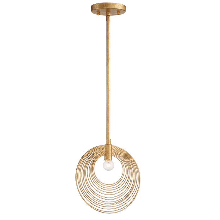 Crystorama DOR-B7700-RG One Light Pendant, Renaissance Gold