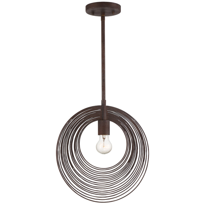 Crystorama DOR-B7701-FB One Light Pendant, Forged Bronze