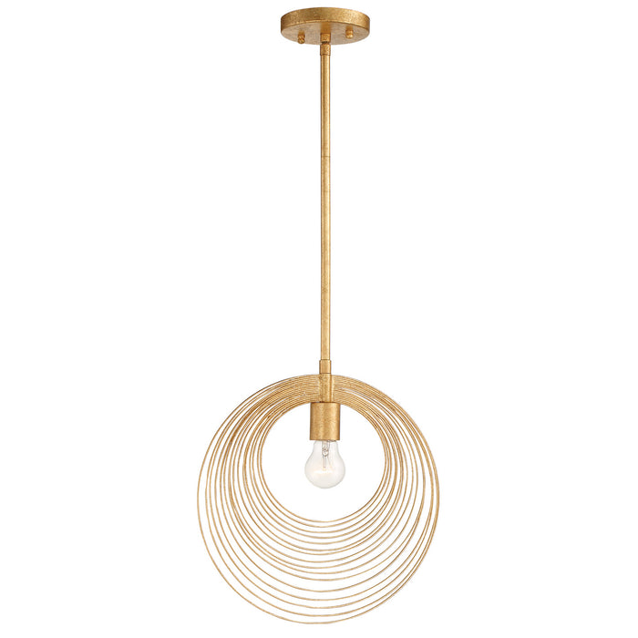 Crystorama DOR-B7701-RG One Light Pendant, Renaissance Gold