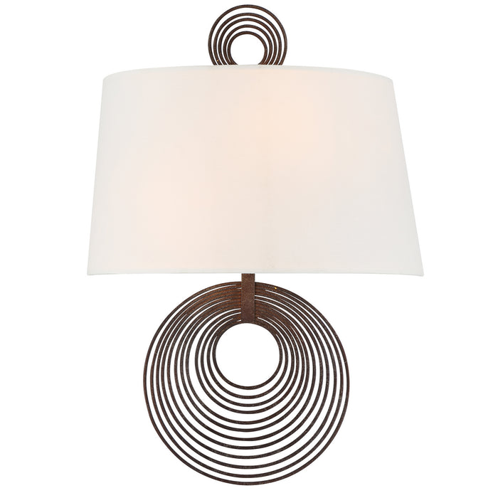Crystorama DOR-B7702-FB Two Light Wall Sconce, Forged Bronze