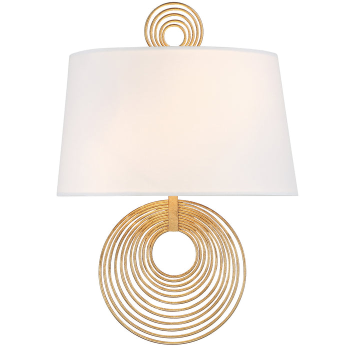 Crystorama DOR-B7702-RG Two Light Wall Sconce, Renaissance Gold