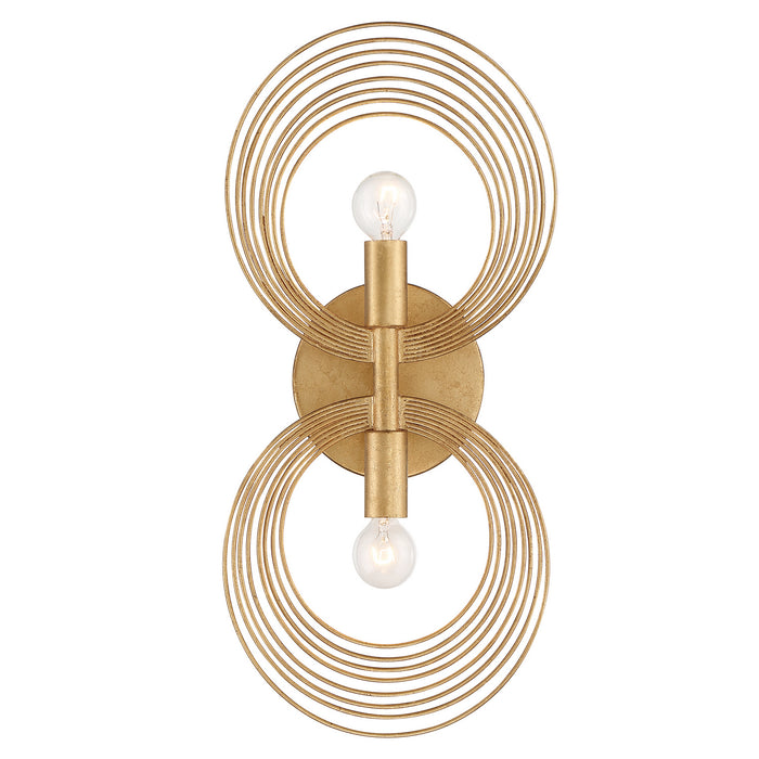 Crystorama DOR-B7722-RG Two Light Wall Sconce, Renaissance Gold