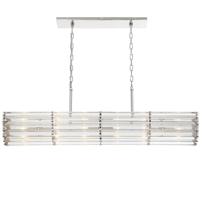 Crystorama ELL-B3007-PN Six Light Chandelier, Polished Nickel