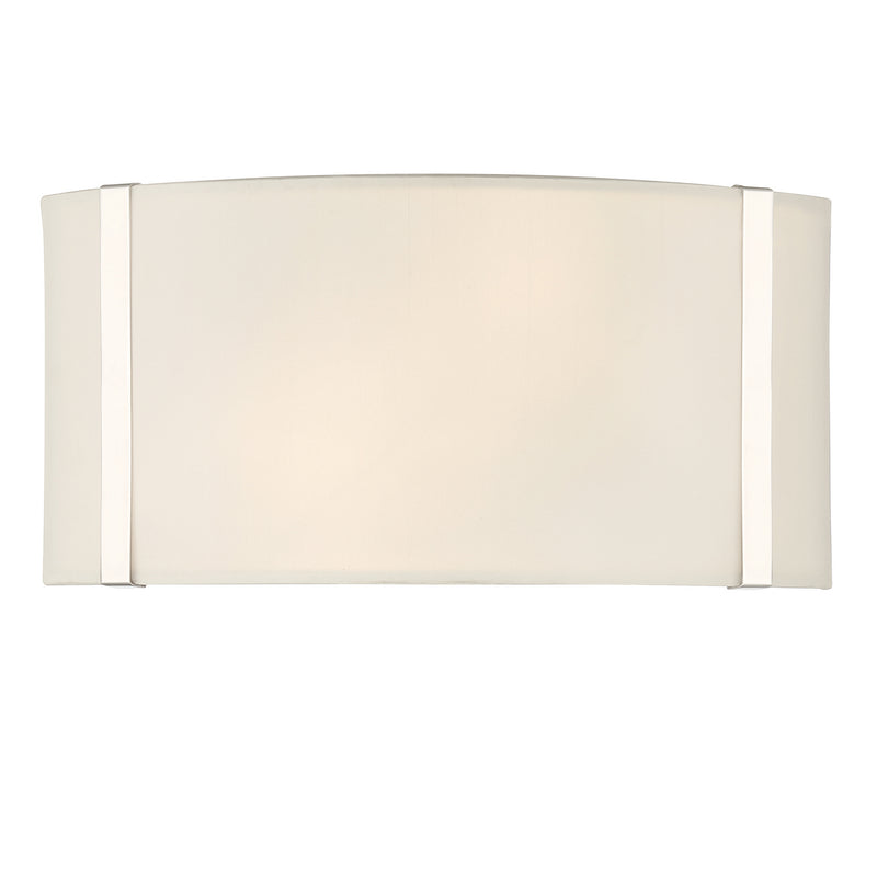 Crystorama FUL-902-PN Two Light Wall Sconce, Polished Nickel