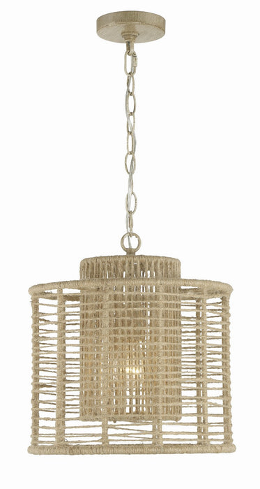 Crystorama JAY-A5001-BS One Light Pendant, Burnished Silver