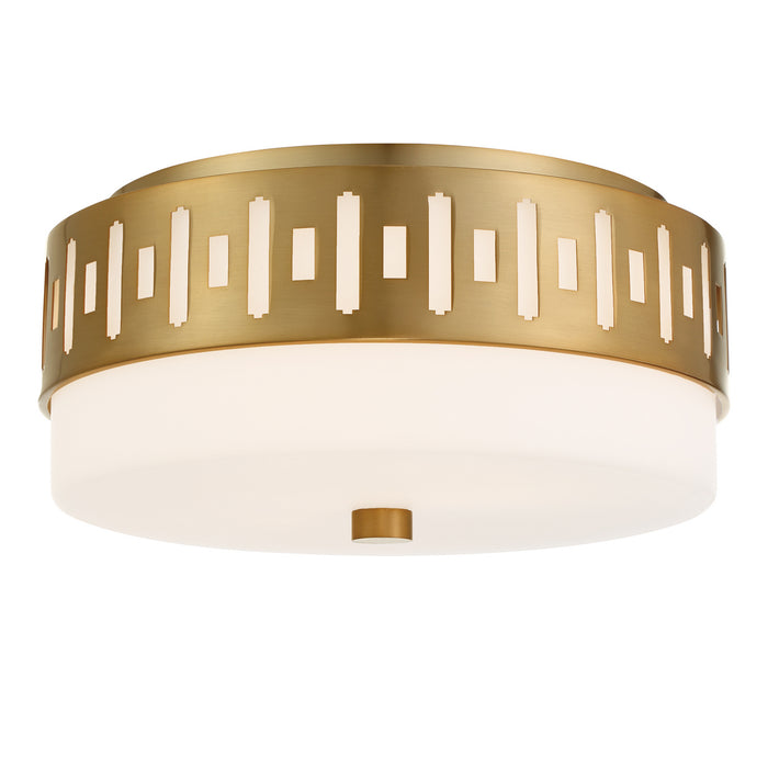 Crystorama KEA-B8200-VG Two Light Flush Mount, Vibrant Gold