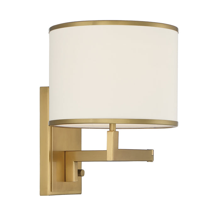 Crystorama MAD-B4101-AG One Light Wall Sconce, Aged Brass