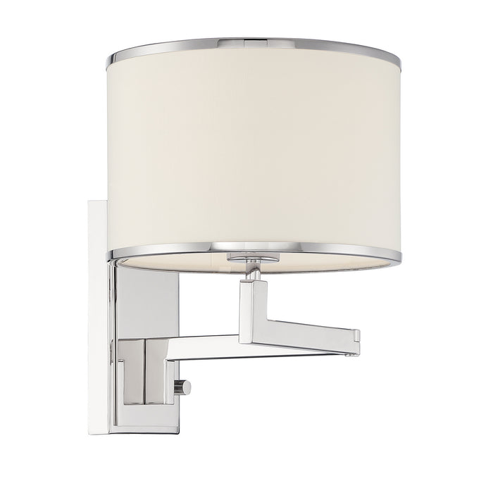 Crystorama MAD-B4101-PN One Light Wall Sconce, Polished Nickel