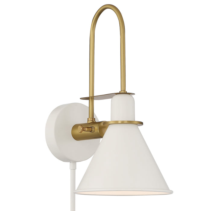 Crystorama MED-B5501-WH One Light Wall Sconce, White