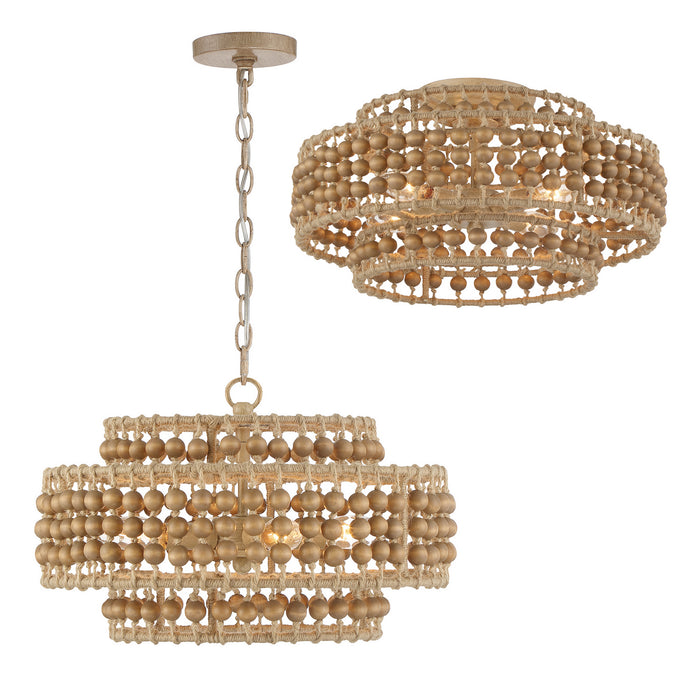 Crystorama SIL-B6003-BS_CEILING Four Light Semi Flush Mount, Burnished Silver