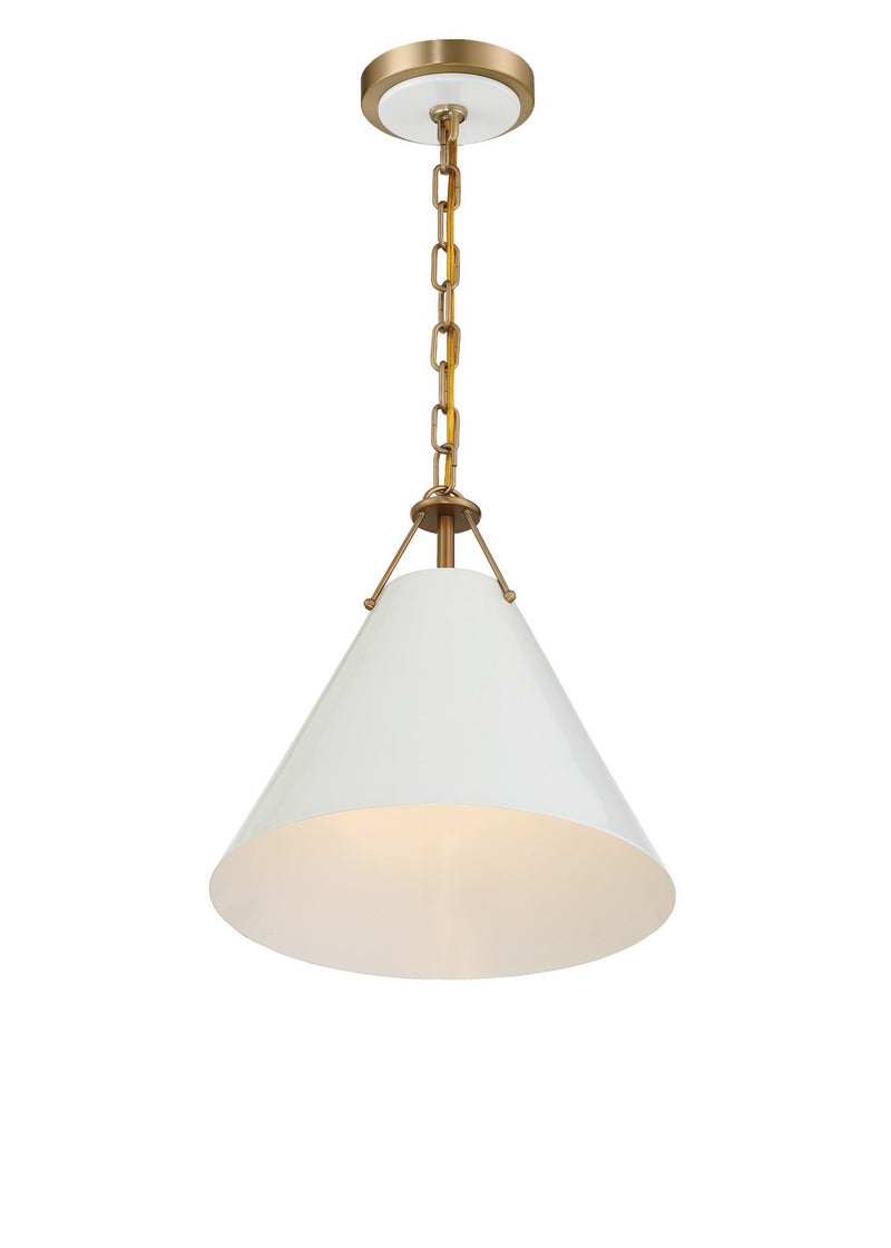 Crystorama XAV-B8301-VG One Light Pendant, Vibrant Gold