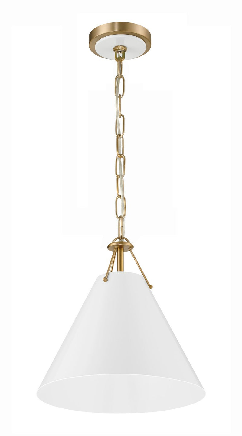 Crystorama XAV-B8301-VG One Light Pendant, Vibrant Gold