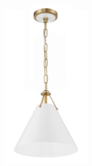 Crystorama XAV-B8301-VG One Light Pendant, Vibrant Gold