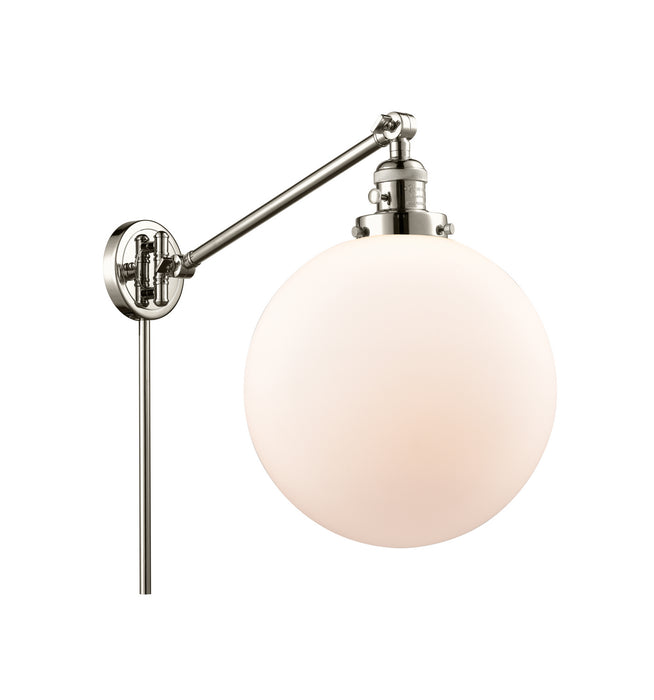 Innovations 237-PN-G201-12 One Light Swing Arm Lamp, Polished Nickel